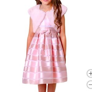 NWT Jona Michelle girls pink holiday dress